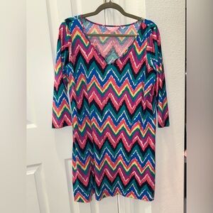 Lilly Pulitzer size large knee length dress in GUC free from holes and stains